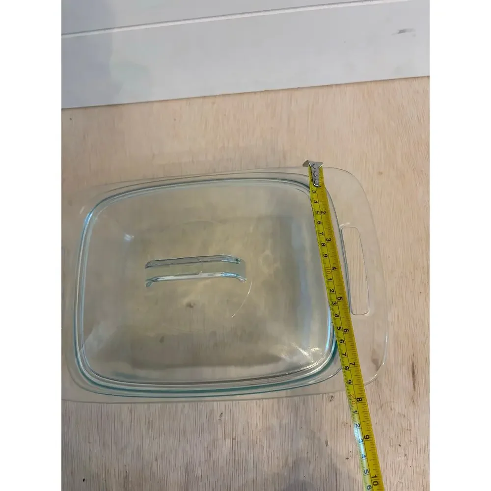 Vintage Pyrex 2 Qt (1.9 L) Easy Grab Clear Baking Dish #C024 Lid #C624 Casserole